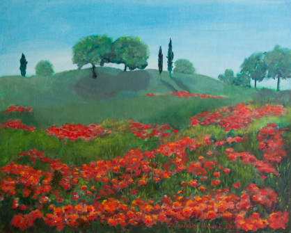 2017 (#251) )il 0n Canvas (19" 5/8 x 15" 3/4 (30 x 40 cm.)