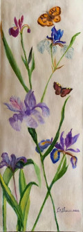 No 190 Oil on Canvas size 20 x 56 cm. Flowers 2022