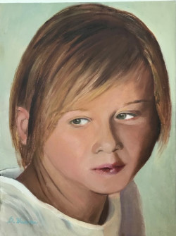 Arianna Koffman 2022 (#435) Oil on Canvas Cm. 40x40 Portrait