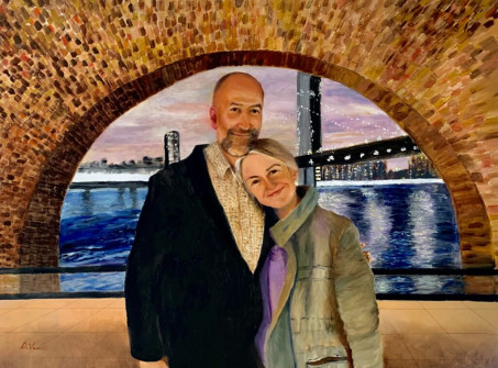 Andre and Ann 2022 November (#436) Oil on Canvas Cm. 80x60 Portrait