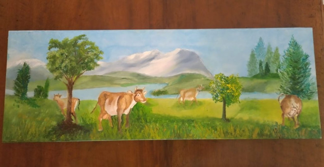 2025 (6614) Oil on Canvas (89 x 32 cm.)