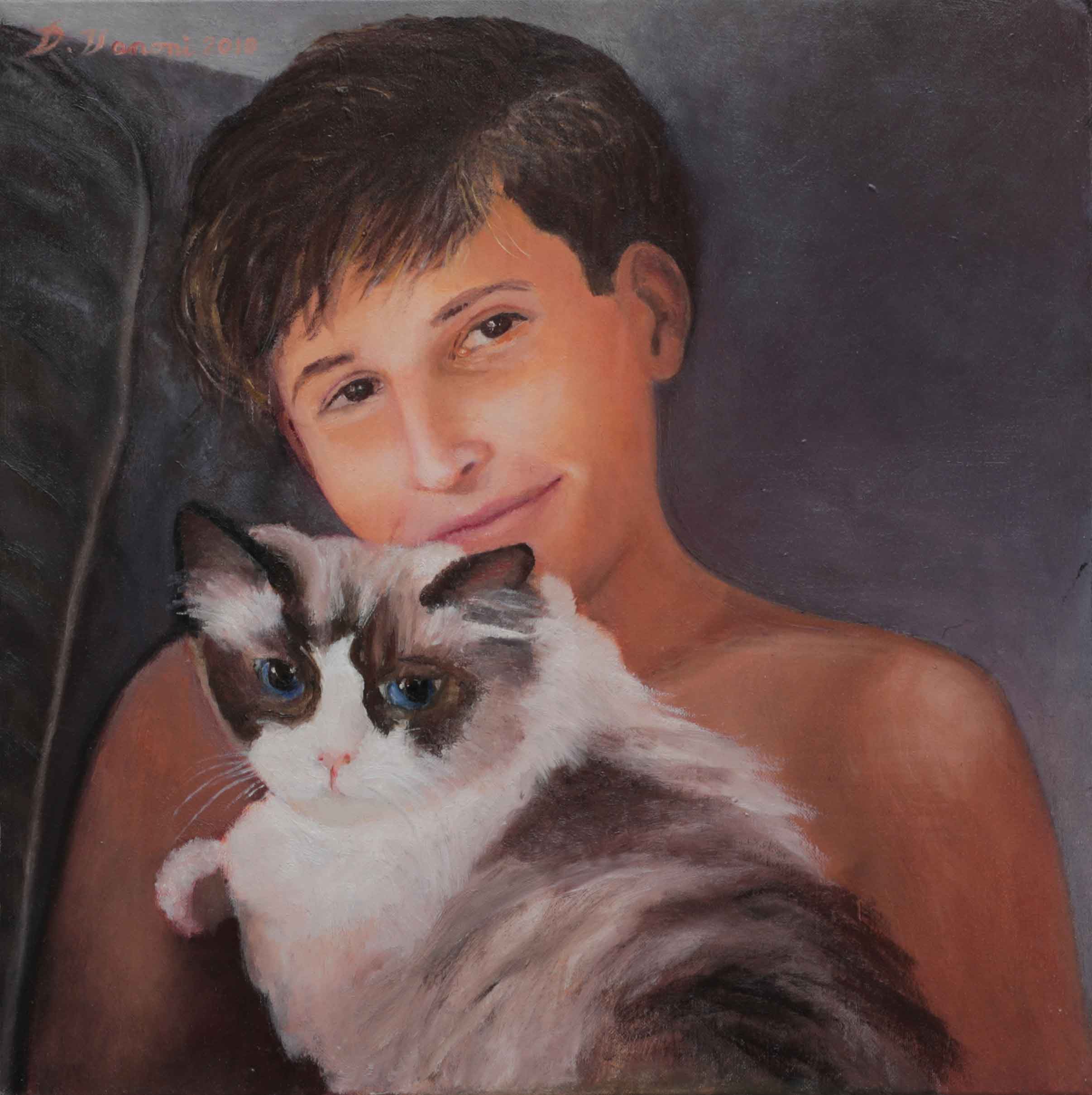 2018 (#413) Oil on canvas (40 x 40 cm.)